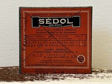 Vintage Box of Sedol Ampules w/ Paperwork - Paris - Rare Pharma  picture