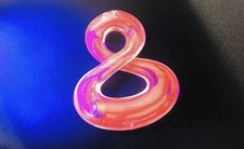 Heady American Glass Art Pendant Eusheen X Natey Infinity Glows Pink W/ UV Read picture