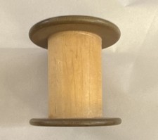 Vintage Industrial Akron Spool Wooden Bobbin / Mill picture