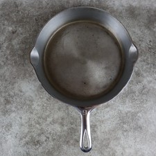 VTG 1930s Griswold No 9 Cast Iron Skillet Pan Erie PA 710 Duo Chrome Du-Chro 10