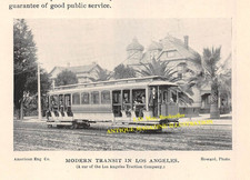 1899 Los Angeles CA Transit 4th St Railway Line Viaduct Trolley Westlake Park picture