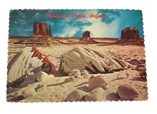 Monument Valley in Winter Vintage Postcard Arizona NM UT Border picture