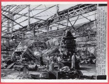 1945 Ruins Mitsubishi Aircraft Plant Nagoya Japan Original News Wirephoto picture