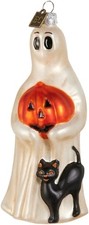 Raz Imports Ghostly Companions Ghost Halloween Ornament Glass Eric Cortina picture