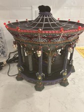 Dept 56 Snow Village Halloween Ghostly Carousel Sound & Lights Work-READ MORE picture