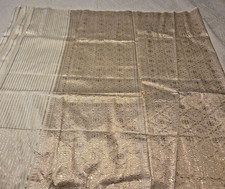 Beautiful Metallic Gold & Ivory Silk India Cloth 42
