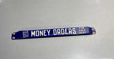 VINTAGE 32” WESTERN UNION DOOR PUSH BAR PORCELAIN SIGN CAR MOTORCYCLE GAS OIL picture