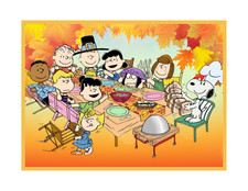 Thanksgiving Peanuts Gang Flat Flexible Refrigerator Magnet picture