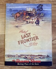 Hotel Last Frontier Las Vegas Menu From 1946 Rare Piece From Las Vegas Casino picture