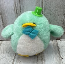 Sanrio Tuxedo Sam 4” Plush 1979 Doll Fat Round Green Made In Japan Vintage picture