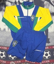 Umbro Brazil National Team Windbreaker Jacket and Pants Set 90s L From Japan picture