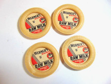 4 vintage Werner's Dairy, Auburn, PA Raw Milk bottle lids picture