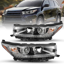 Headlight Fits for 2017-2019 Toyota Highlander SE W/Led DRL Model picture