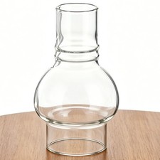 Oil Lamp Chimney Replacement,3 Inch Base x 6.4 Inch Tall Kerosene Lamp Globe,Cle picture