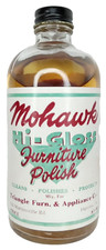 MCM Cleaner Mohawk Furniture Polish Glass Bottle & Paper Label Old Stock 1950s picture