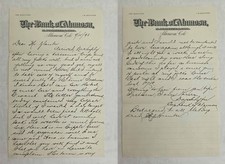1898 antique BANK of ALAMOSA co DAVE SCHIFFER leadville co POKER letterhead picture