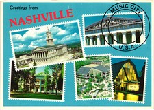 Vintage Greetings from Nashville Music City USA Tennessee Postcard Unposted picture