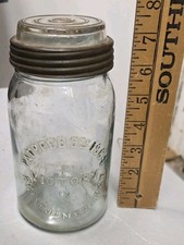1864 - 1867 VICTORY Embossed CIVIL WAR Canning Jar with Lid Quart picture