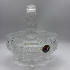 Echt Bleikristall footed leaded Crystal candy trinket dish Bird collection MCM  picture