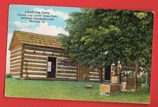 ILLINOIS - MATTOON, LINCOLN LOG CABIN, LINCOLN LOG CABIN STATE PARK POSTCARD 489 picture