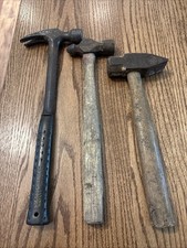 Vintage USA Hammers 3 Pc Lot Estwing Claw Ball Peen Blacksmith Rustic Tool Set picture