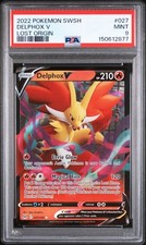2022 Lost Origin #027 Delphox V PSA 9 Mint Pokemon Rare SW&SH picture