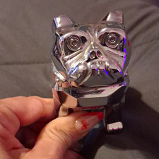 MACK Bulldog Hood Ornament Emblem Chrome Plated REG. NO. 1387 477 picture