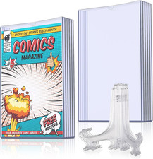 5 Set Comic Book Display Case Set, Include Comic Book Sleeves and Clear P picture