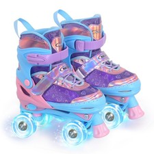 Nattork Kids Roller Skates for Girls Kids, 4 Sizes Adjustable Quad Skates Ref... picture