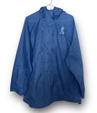 Disney Rain Jacket Raincoat Hooded Zip Mickey Mouse 1928 Women's Size XXL Blue picture