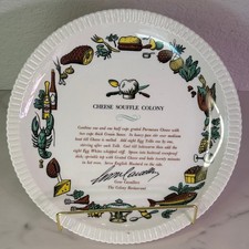 Vintage Atlas China Gourmet Series Recipe Plates Set of 3 New York City MCM picture