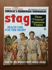Vintage Stag Men's Adventure Pulp Magazine October 1966 Great Condition picture