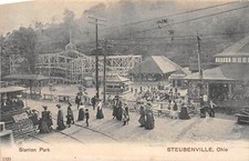 E74/ Steubenville Jefferson Co Ohio Postcard 1906 Stanton Park Roller Coaster picture