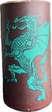 Vtg Ye Dragon Leather Mug Stein Handcrafted Dragon 6.5” UNUSED B&H Leather Mugs picture