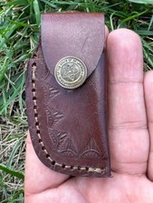 Custom Handmade Pocket Miniature Leather Sheath / Leather Pouch / Case / X555 picture