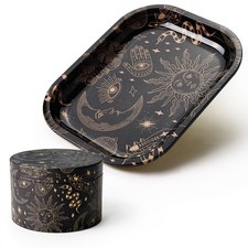 Magic Printing Rolling Tray Set with Grinder, Metal Rolling Tray Combo Kit Gift picture