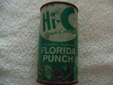 Vintage Hi C Florida Punch Juice Top Can Coca Cola Co Old Vintage Soda Can picture