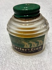 Vintage Carter's Cico Jar Liquid Paste Polar Bear Bottle Glue Mucilage HTF rare picture