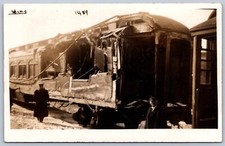 K15/ Worthington Minnesota Postcard c1910 Railroad Wreck Disaster 135 picture