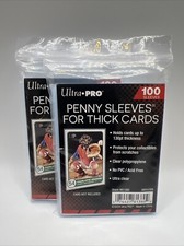 Ultra Pro THICK Card Soft Penny Sleeves 2 Packs of 100 for THICK Sized Cards picture