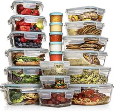 Razab 35-Piece Glass Food Storage Container Set with Lids โ Airtight, 100% Le... picture