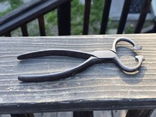 Antique Early Victorian Iron Tongs Sugar Loaf Cutters Nippers Snips 8