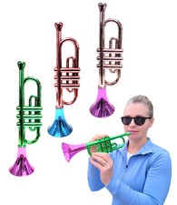 Metallic Plastic Trumpets (13 Inch) Noisemaker Music Toys for Kids Instruments N picture