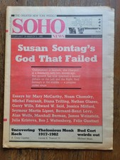 Soho News, NYC, Feb 24-Mar 2, 1982, Susan Sontag, Thelonius Monk, Bud Cort picture