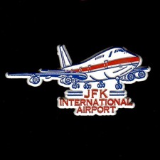JFK Intl. Airport Queens NYC NY Vtg Rubber Airplane Fridge Magnet 80's Souvenir picture