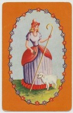 Little Bo Peep Nursery Rhyme, Vintage Single Trade Swap Playing Card picture