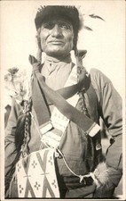 Native American portrait Beautiful Close-Up Pierre SD Cancel c1910 RPPC bhn picture