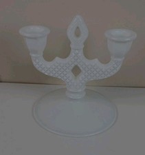 Westmoreland English Hobnail Candlestick Holders, Milk Glass  picture