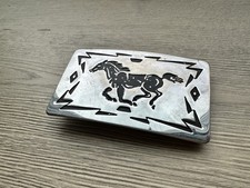 Vtg Buckle with a Running Horse. Belt Buckle by Chambers Belt Co. Made in USA picture