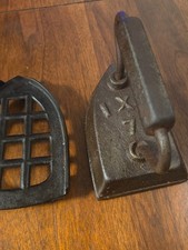 antique IXL iron and Trivet Set, Antique, Collectors Items picture